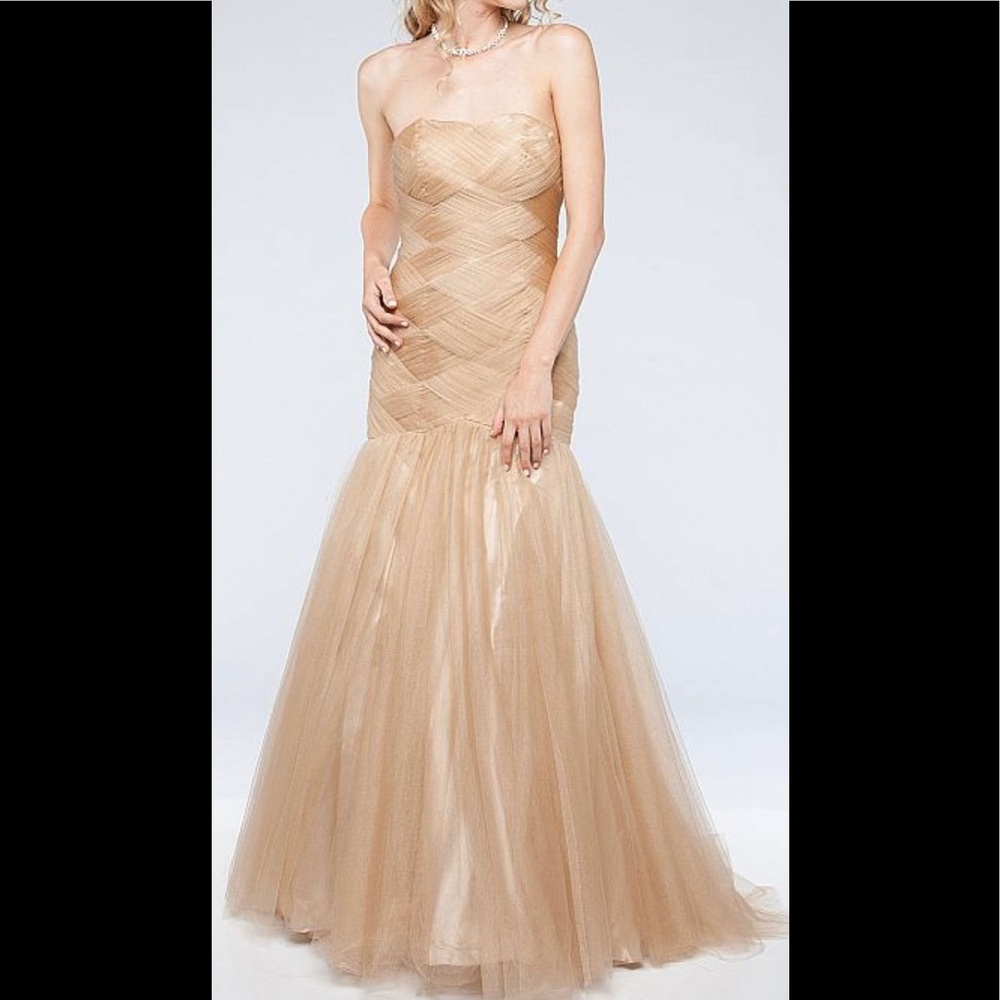Champagne mermaid style ball gown